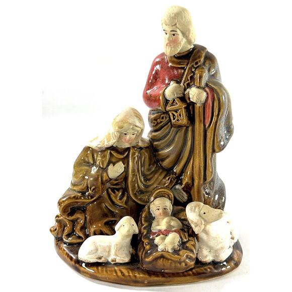 Other - Vintage Ceramic Nativity Figurine Holy Family Baby Jesus Glazed Christmas 5.5”
